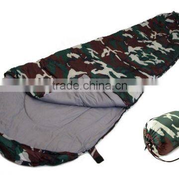 SLEEPING BAG - MUMMY Type 8' Foot CAMOUFLAGE 20+ Degrees Carry Bag