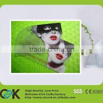 Custom eco-friendly pvc transparent business/photo card with full color printing