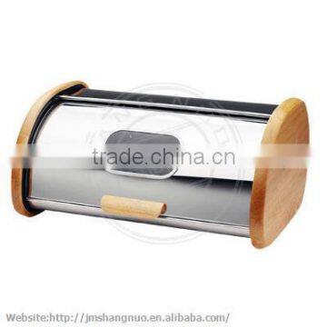 Bread Bin, Bread Box,pasty Box With Wooden Side
