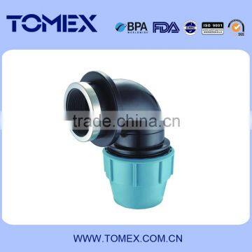 Chinese PP Female Elbow Compression Fittings of High Quality