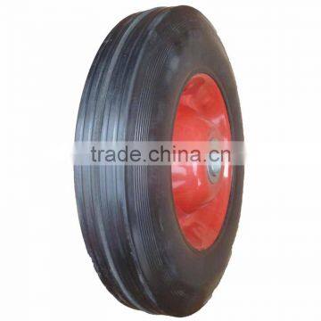 8 inch 8x2 ball bearing solid rubber wheel for hand trucks, tool carts