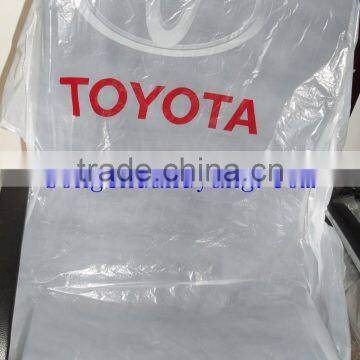 LDPE Plastic Clear Car Seat Covers With TOYOTA Printing 500 Pcs/roll