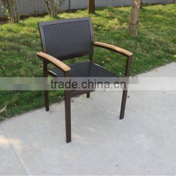 Foshan Outdoor Furniture Garden Rattan Table and Chair With Plastic Wood photo-6