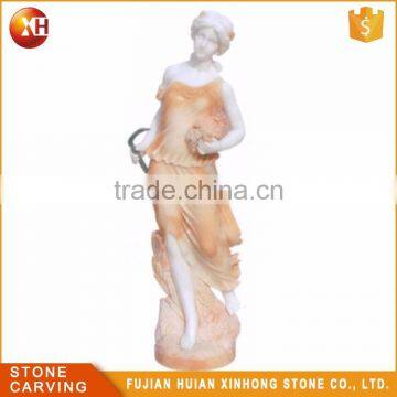 Outdoor Decoration White Marble Lady Sculpture photo-2