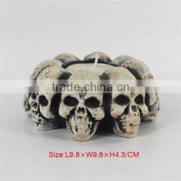 Resin Halloween Skull Candle Holder photo-2