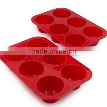 6 Cavity Silicone Jumbo Muffin Baking Pan photo-2