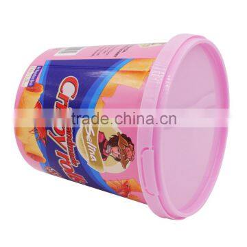 IML Round Plastic Candy Box,IML PP Tub, Round Plastic Box With Lid. photo-3