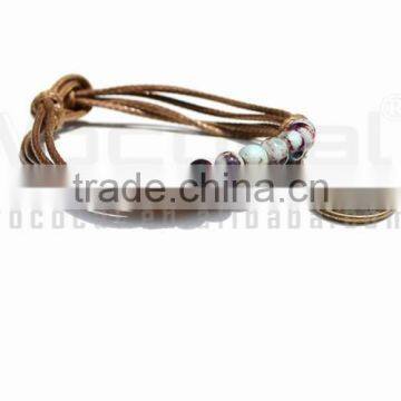 Handmade Wax Wire Ceramic Bead Bracelet photo-5