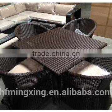 4 piece outdoor patio classic rattan garden&dining table set