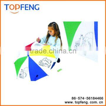White Manual Open Cool Kids Drawing Umbrella Kids Umbrella photo-3