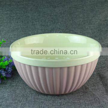 Bulk Stock Cheap Pink&Blue Deep Ceramic Baking Pan Bakeware Wholesale photo-6