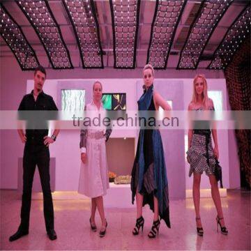 2015 hot sell high brightness led grid curtain / led mesh crtain /curtain led dmx