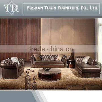 luxrury home used geniune leather living room sofa