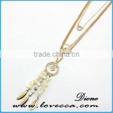Wholesale Fashion Colorful Gemstone Artificial Gem Stone Chain Necklace photo-2