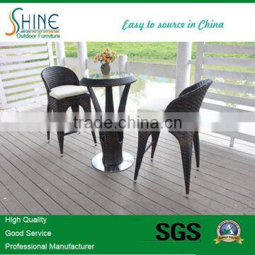 Alibaba Wholesale Rattan Furniture bar set design high bar chair