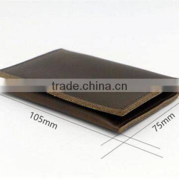 Genuine Leather Simple Handmade Men Wallet Bifold Purse Credit Card Billfold photo-3