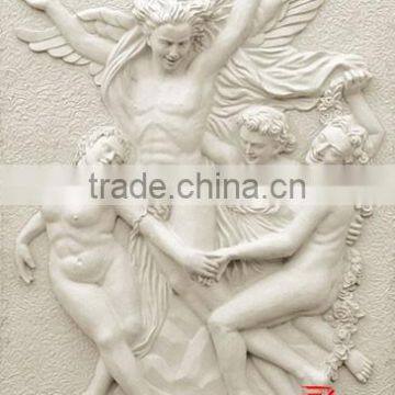 Angel natural stone wall relief