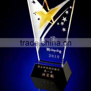 Exclusive Optical Crystal Dimension Award With Black Base