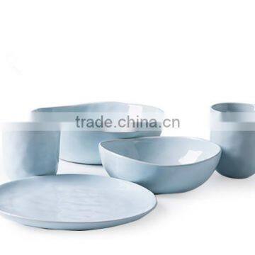 Northern Europe Simple Style Water-Inspired Irregular Shape Porcerlain Dinner Set photo-4