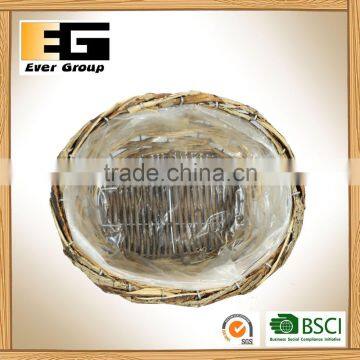 Natural Rattan Flower Basket Oval Pot Planting photo-6