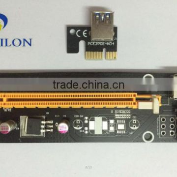 60cm USB 3.0 PCIe X1 TO X16 with power supply cable / PCI-e 1x to 16x adapter