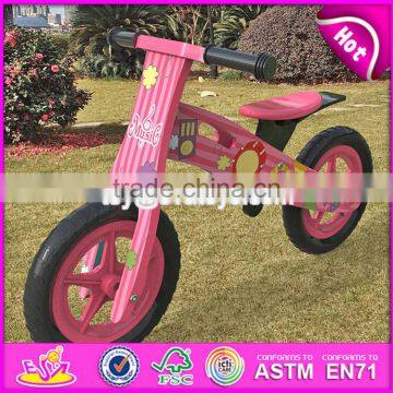 2017 Best design original work pink balance wooden kids bikes for sale W16C179