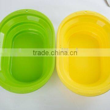 Silicone Square Shaped Folding Wash Basin,fruit Bowl