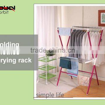 Home Furniture DIY Clothes Rack Standing Coat Rack Folding Garment Rack