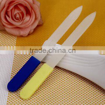 High Quality Dull Polish Glass and Silicone Handle Finger Nail File photo-2