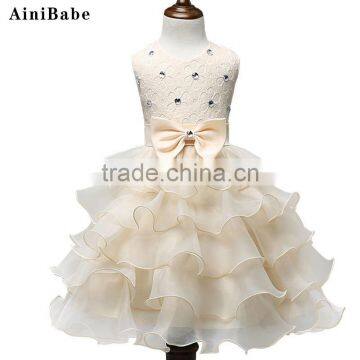 Party Girls Dress for Wedding Holiday Children Clothes Kid Baby Dresses for Girls Lace Tulle Diamond Design Prom Dress for Child