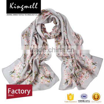 Custom Brand Names' Elegant Digital Print Silk Scarf photo-2