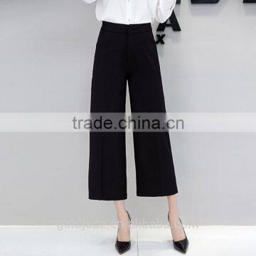 Wholesale Women's Wool Wide Leg Palazzo Trousers Casual Pants High Waist Straight Pants photo-4