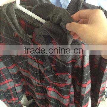 lady flannel hoody shirts hoodies for woman