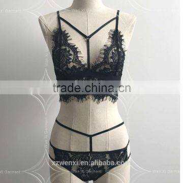 Import Sexy Girls Pictures of Women in Lace Underwear Full Transparent Bra Bra Set