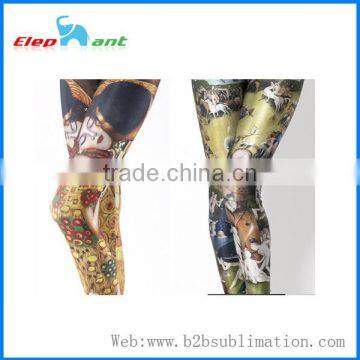 Wholesale leggings/ factory manufacture cut print laggins