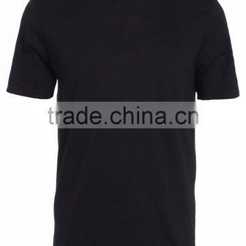 Black Breathable Quick Dry Sport Shirt 58% Cotton 42% Polyester Fabric Material Tee Black Custom Color Plain Styling Basketball photo-5