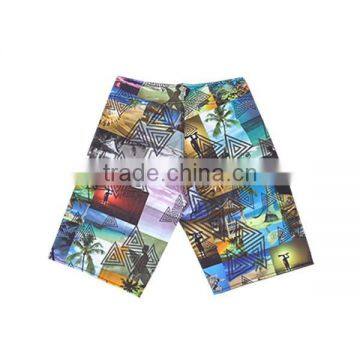Mens Drawstring Beach Pants With Crazy Pattern photo-3