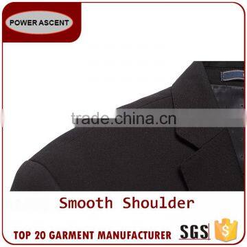 China Supplier Men Slim Fit Classic 2-Button Black Formal Coat Pant Suit photo-3