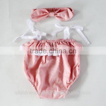 Newborn Baby Clothes Lace Suspenders Solid Color Wholesale Boutique Fashion Girl Colorful Romper