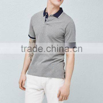 Fashion Young Men Ringer Polo Tee Color Combination Polo Shirt photo-2