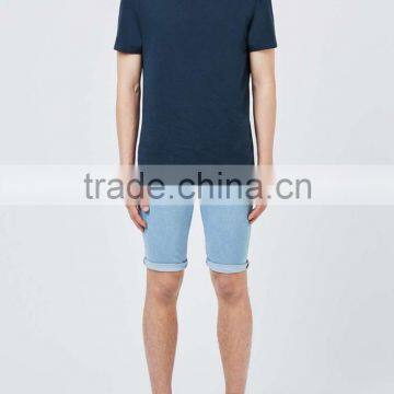 Navy Blue Blank Mens t Shirts Soft Breathable Cotton T-shirt Custom Summer Wear for Wholesale photo-5