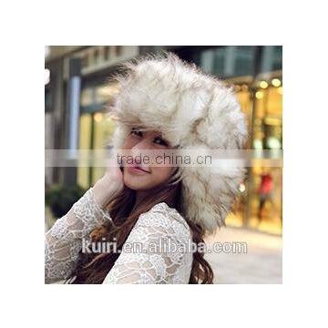 2016 New Style Winter Thick Warm Headgear Faux Fox Fur Women Hats Hot Fashion Cute Casual Female Elegant Caps photo-2