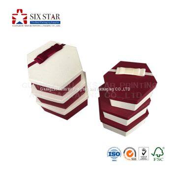 Top Selling Red and White Customized Gift Cardboard Boxes With Bowknot in Chinese Factory photo-5