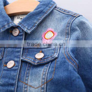 S33428W 2017 Fashion Spring Autumn Children Outwear Kids Embroidery Denim Jacket photo-5
