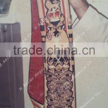 Grand Army Officer Hand Embroidery Bullion Wire Military Sash,High Quality Sash