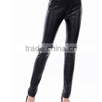 EY0089L 2015 New Leggings / PU Leather Washed Leather High Elastic Leggings / Women's Leggings photo-3