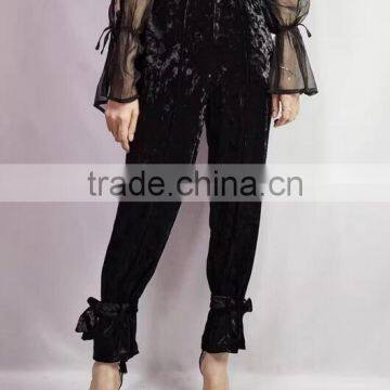 4657 Runwaylover High Waist Sexy New Design Cut Velvet Pant photo-2