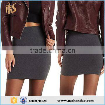 2016 Guangzhou shandao summer casual plain mini bodycon elastic waistband bandage skirt