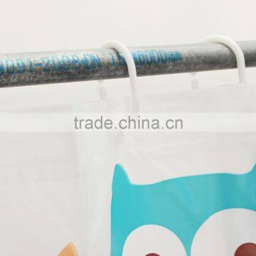 Cute Owl Shower Curtains PEVA 7171" Bathroom Products Waterproof Polyester Shower Bath Curtain With 12 Hooks photo-4