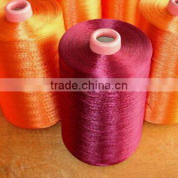 2014 china cheap polyester/viscose DTY solution dyed knitting yarn